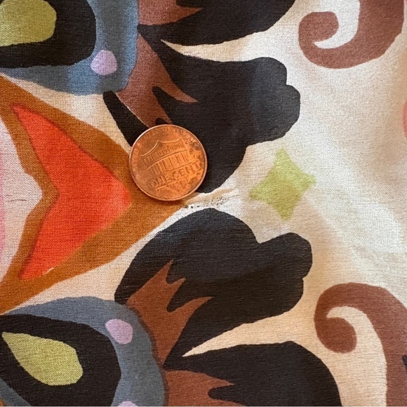 Exotic Floral Silk scarf wrap sarong extra large 56” x 59” vintage textile art - Picture 11 of 15